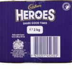 Cadbury Heroes 2 Kg (Pack of 2) Chocolate Bulk Sharing Box, Milk Chocolates Individually Wrapped,