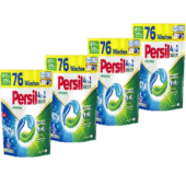 Persil Deep Clean 4-in-1-Discs (4 x 76 Waschgänge), Universalwaschmittel mit Tiefenreinigungstechnologie, Vollwaschmittel für strahlend saubere Wäsche und hygienische Frische in der Maschine