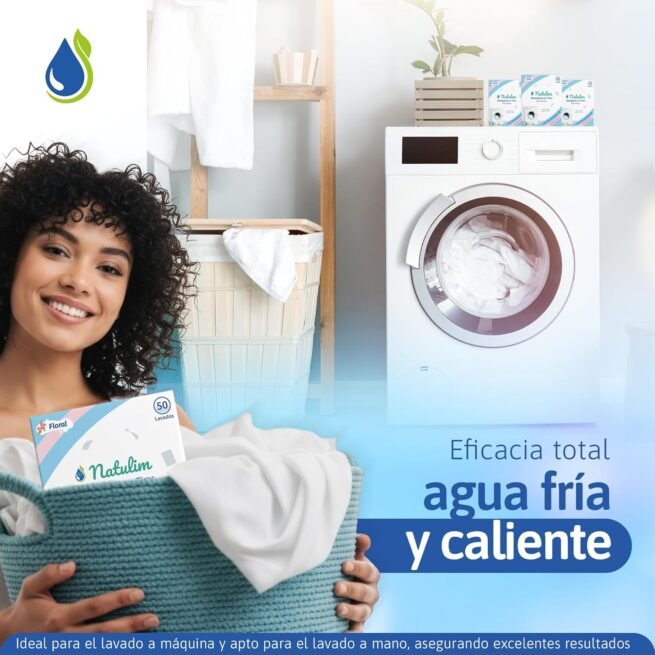 Natulim - Detergent Strips for Washing Machine (150 Washes) - Includes Softening Effect, Eco-Friendly, Hypoallergenic, Made in Spain - Clean and Soft Clothes Without Mousing the Planet (Floral) - 3